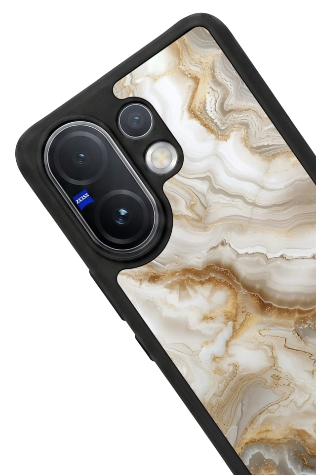 Vivo V60 Uyumlu Mermer Marble Tasarımlı Glossy Premium Kılıf