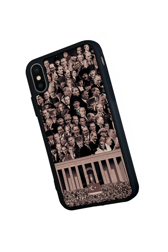 iPhone X/ XS Uyumlu Mustafa Kemal Ataturk Tasarımlı Glossy Premium Kılıf