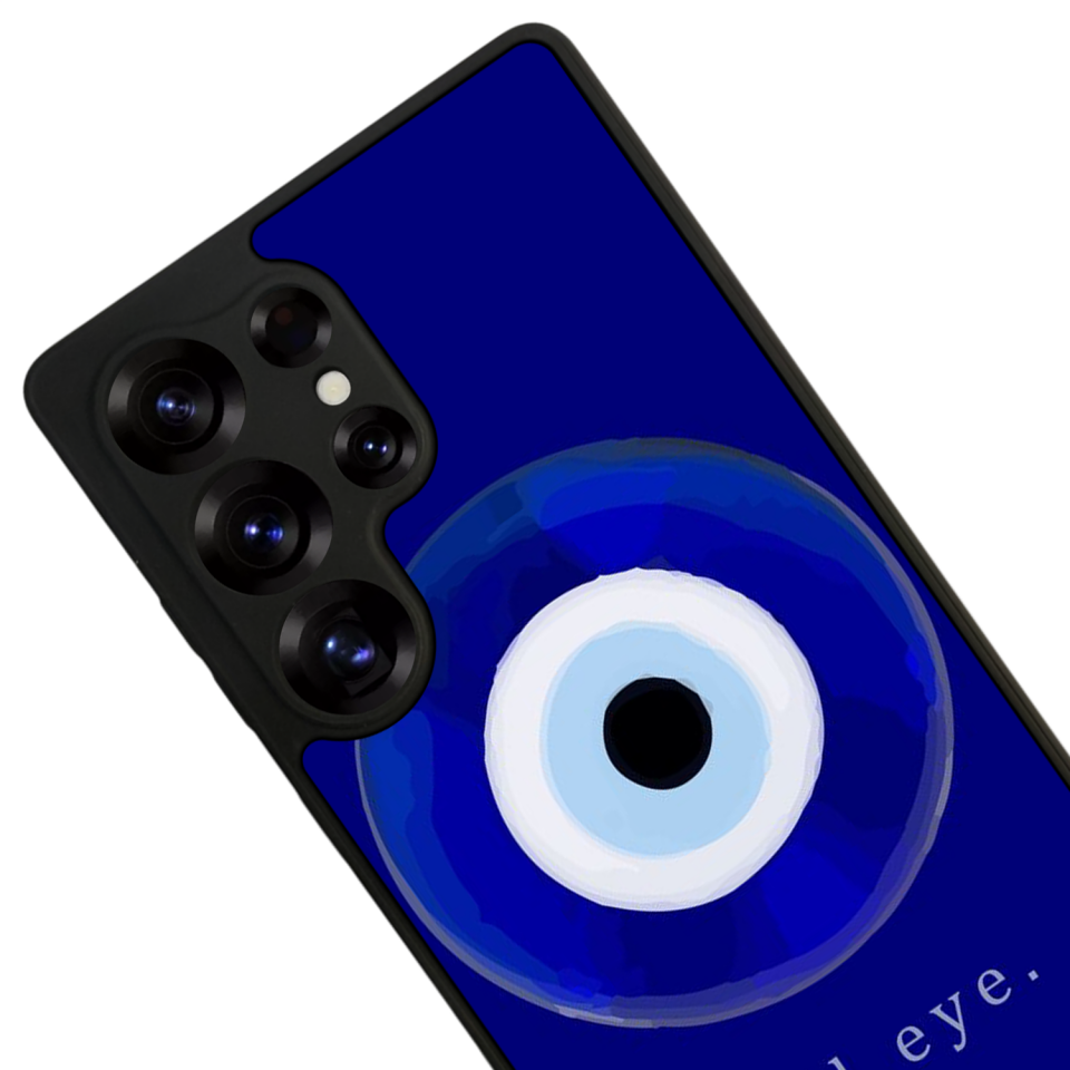 Samsung Galaxy S25 Ultra Uyumlu Nazar Tasarımlı Glossy Premium Kılıf