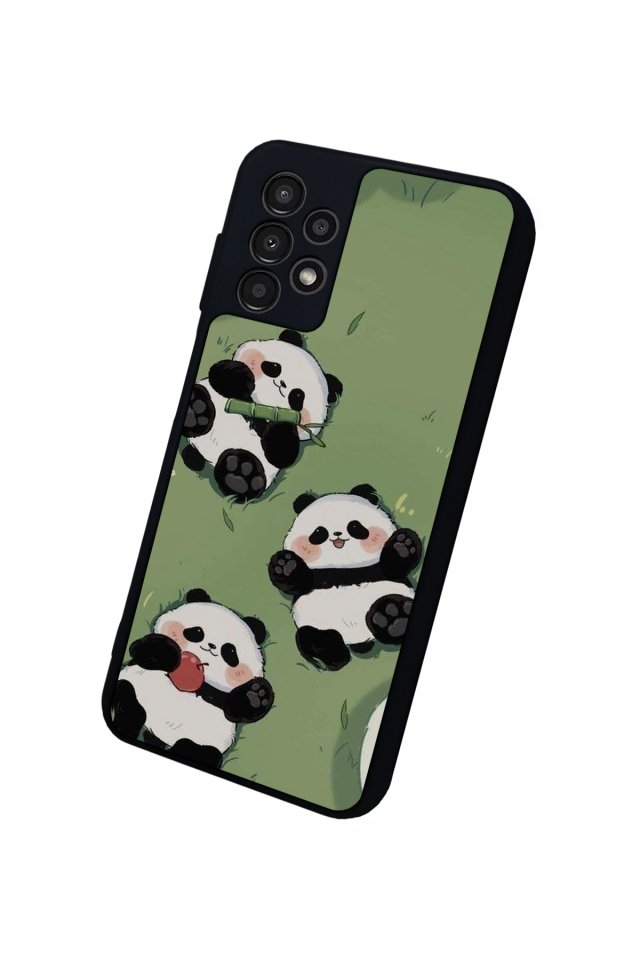 Samsung Galaxy A13 Uyumlu Panda Tasarımlı Glossy Premium Kılıf
