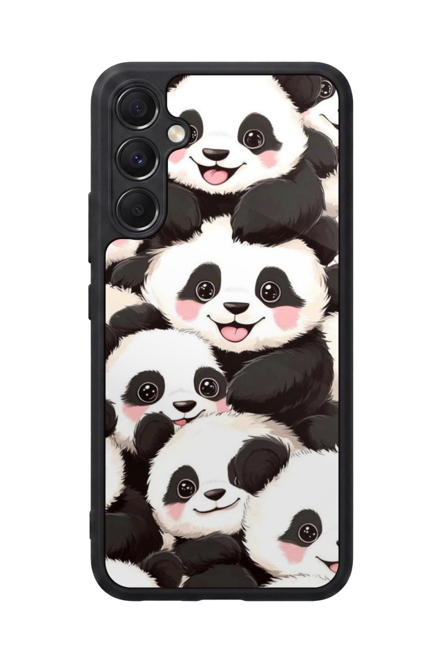 Samsung Galaxy M34 Uyumlu Panda Tasarımlı Glossy Premium Kılıf