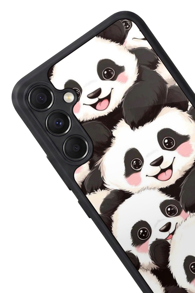 Samsung Galaxy M34 Uyumlu Panda Tasarımlı Glossy Premium Kılıf