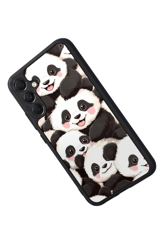 Samsung Galaxy M34 Uyumlu Panda Tasarımlı Glossy Premium Kılıf