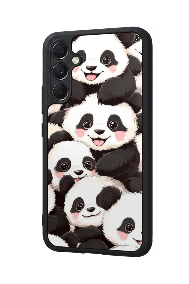 Samsung Galaxy M34 Uyumlu Panda Tasarımlı Glossy Premium Kılıf