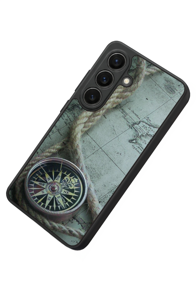 Samsung Galaxy S26 Uyumlu Pusula Tasarımlı Glossy Premium Kılıf