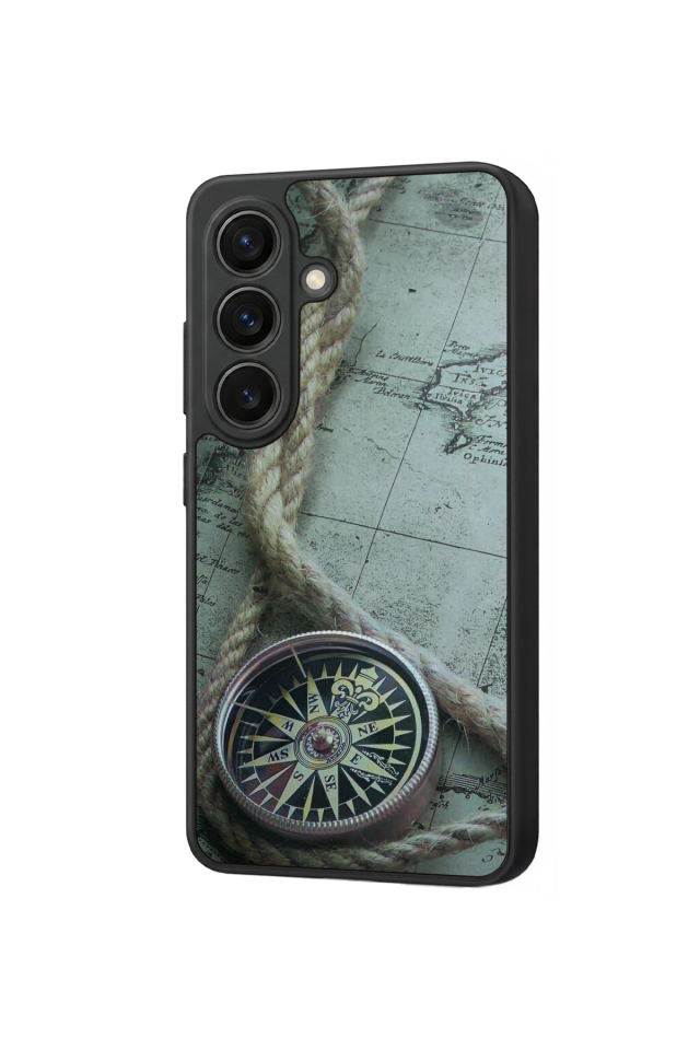 Samsung Galaxy S26 Uyumlu Pusula Tasarımlı Glossy Premium Kılıf