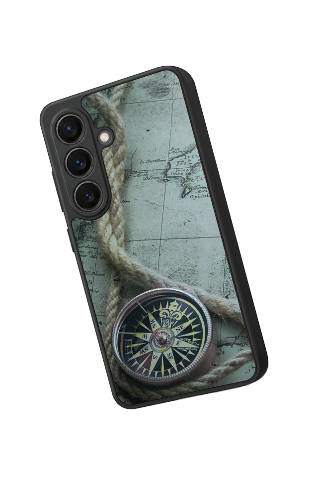 Samsung Galaxy S26 Uyumlu Pusula Tasarımlı Glossy Premium Kılıf