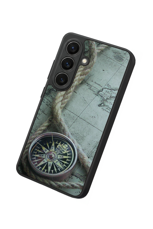 Samsung Galaxy S26 Uyumlu Pusula Tasarımlı Glossy Premium Kılıf