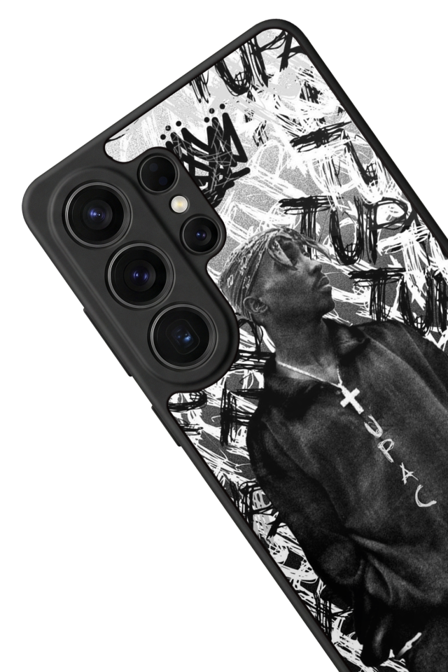 Samsung Galaxy S26 Ultra Uyumlu Tupac Tasarımlı Glossy Premium Kılıf