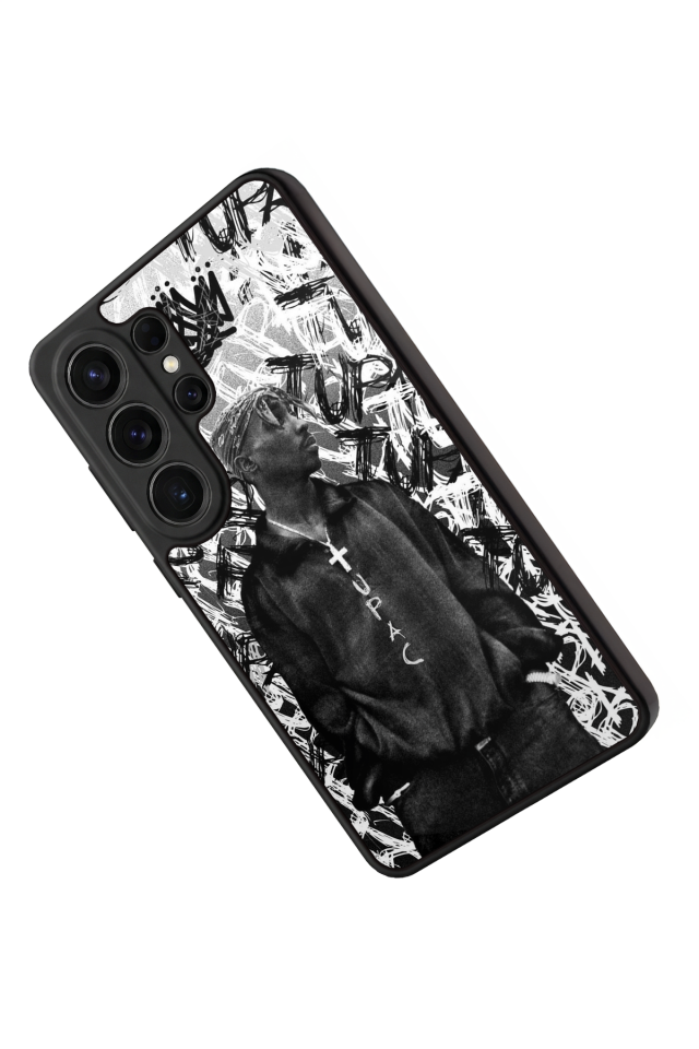 Samsung Galaxy S26 Ultra Uyumlu Tupac Tasarımlı Glossy Premium Kılıf