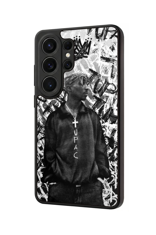 Samsung Galaxy S26 Ultra Uyumlu Tupac Tasarımlı Glossy Premium Kılıf