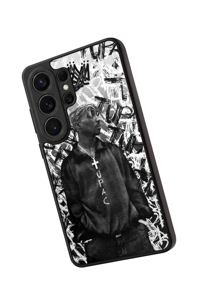 Samsung Galaxy S26 Ultra Uyumlu Tupac Tasarımlı Glossy Premium Kılıf