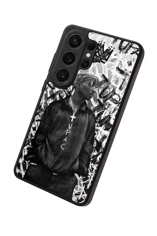 Samsung Galaxy S26 Ultra Uyumlu Tupac Tasarımlı Glossy Premium Kılıf