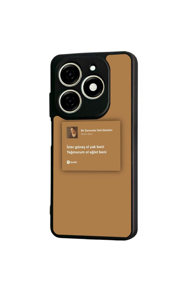 Tecno Spark 20/20C Uyumlu Sarki Sozleri Tasarımlı Glossy Premium Kılıf