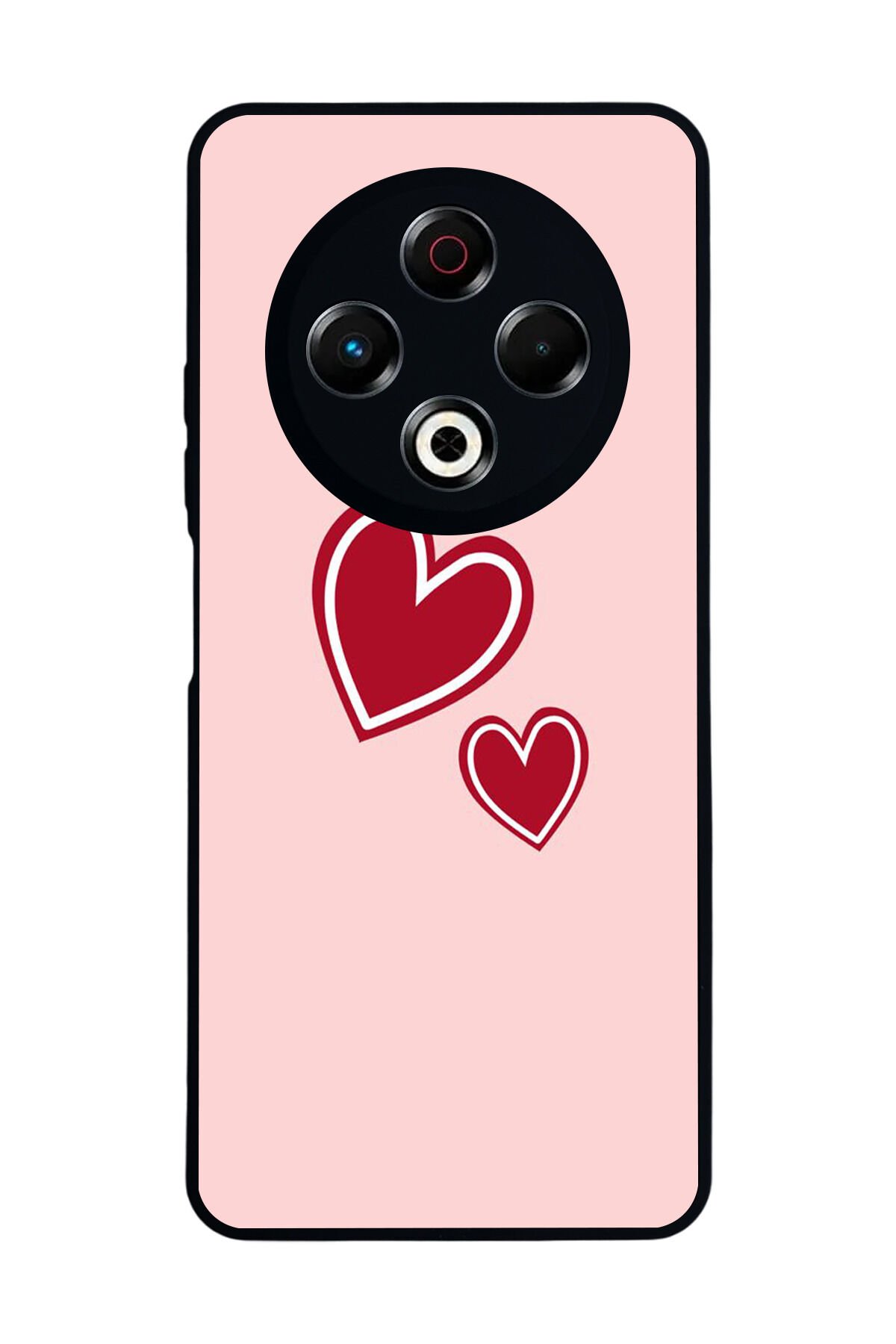 Tecno Spark 30 Uyumlu Kalp Love Tasarımlı Glossy Premium Kılıf