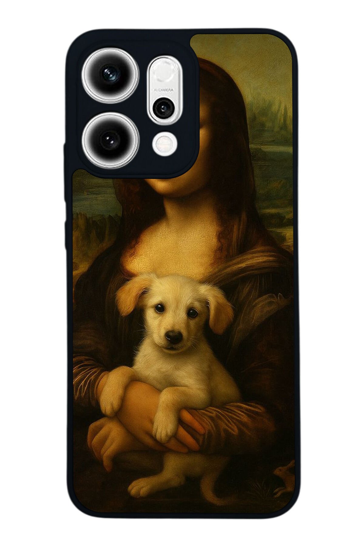 Oppo Reno 14 Uyumlu Monalisa Tasarımlı Glossy Premium Kılıf