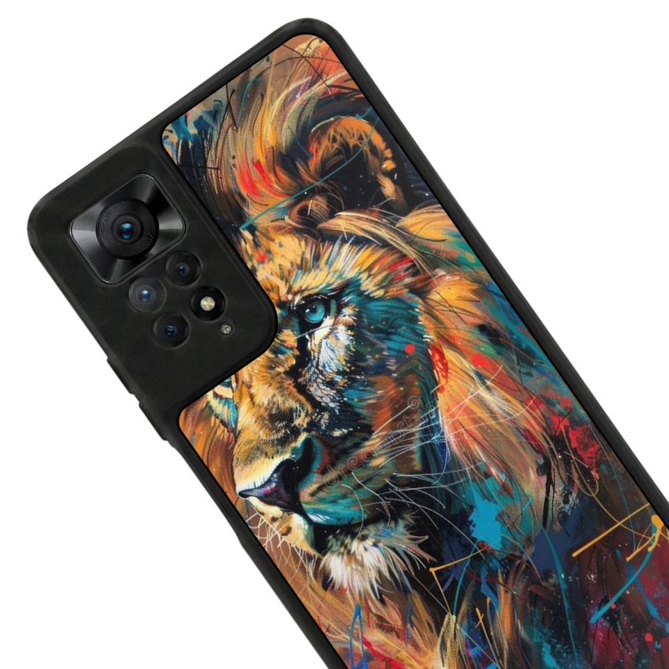 Xiaomi Redmi Note 12 Pro Uyumlu Aslan Tasarımlı Glossy Premium Kılıf