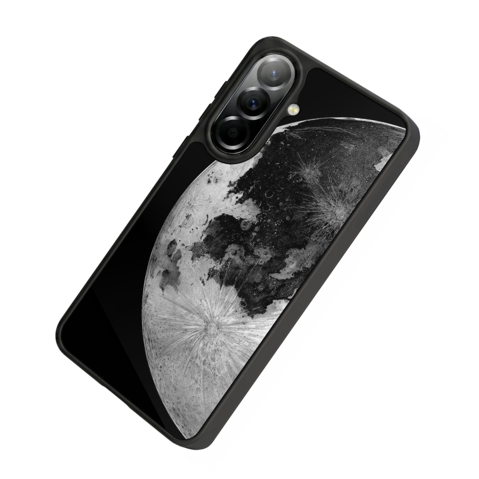 Samsung Galaxy A37 Uyumlu Ay Tasarımlı Glossy Premium Kılıf