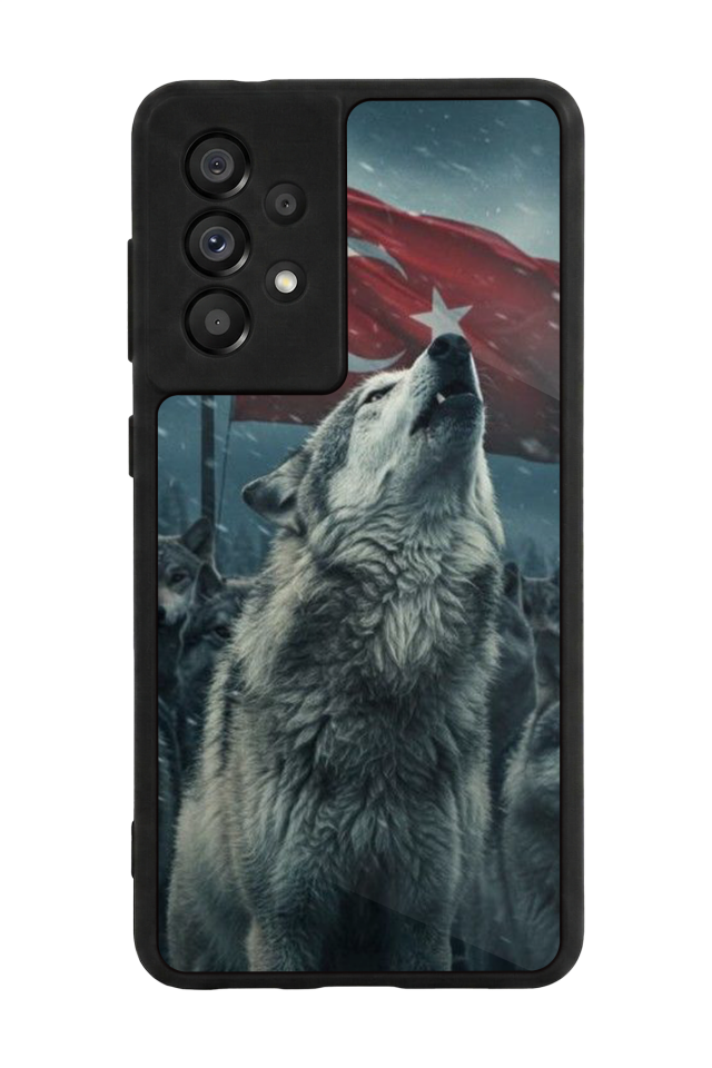 Samsung Galaxy A73 Uyumlu Bozkurt Tasarımlı Glossy Premium Kılıf