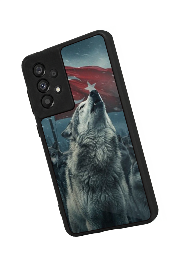 Samsung Galaxy A73 Uyumlu Bozkurt Tasarımlı Glossy Premium Kılıf