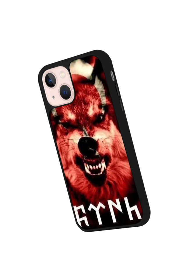 iPhone 14 Plus Uyumlu Bozkurt Tasarımlı Glossy Premium Kılıf