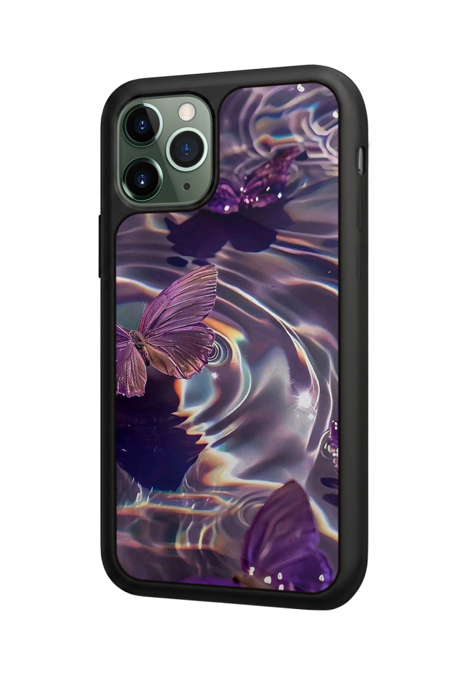 iPhone 11 Pro Uyumlu Kelebek Tasarımlı Glossy Premium Kılıf