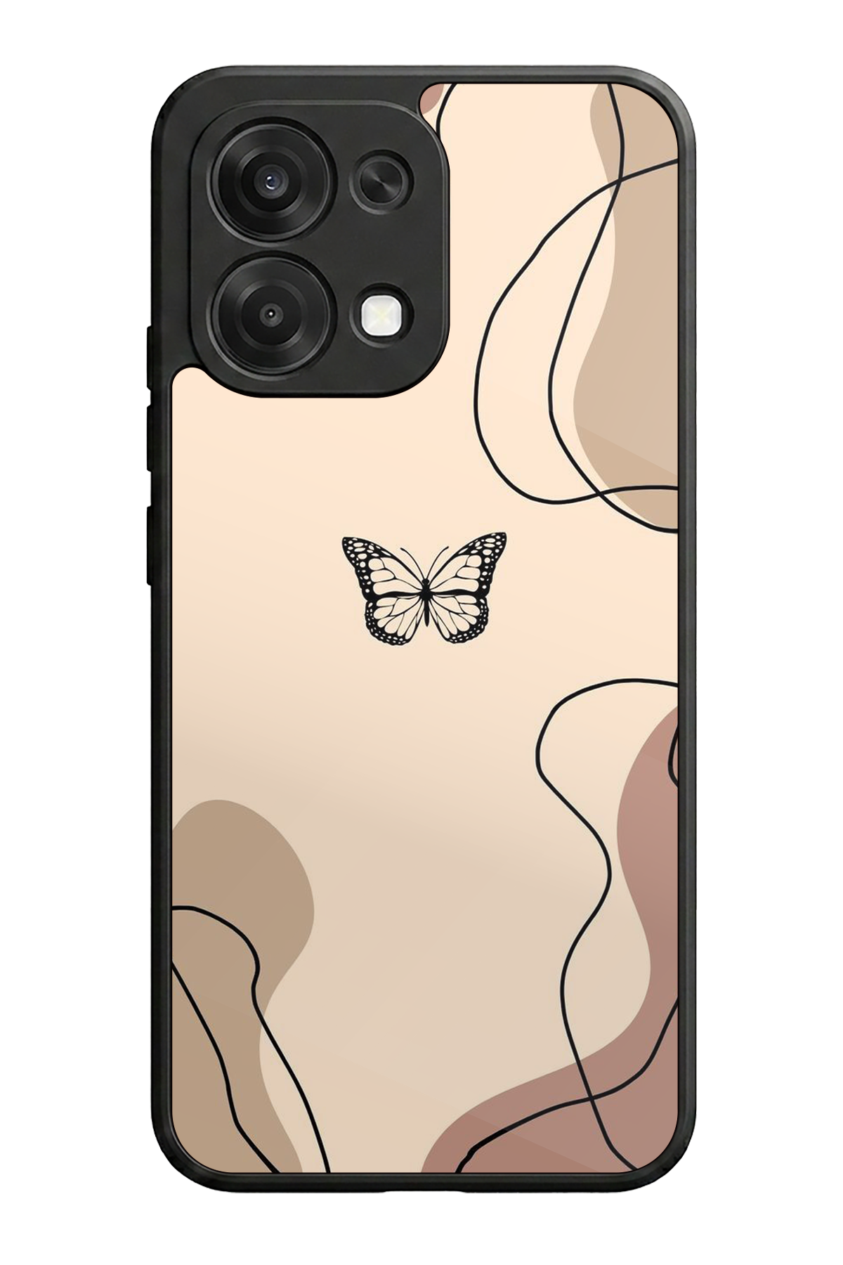 Oppo A6 Pro Uyumlu Kelebek Tasarımlı Glossy Premium Kılıf