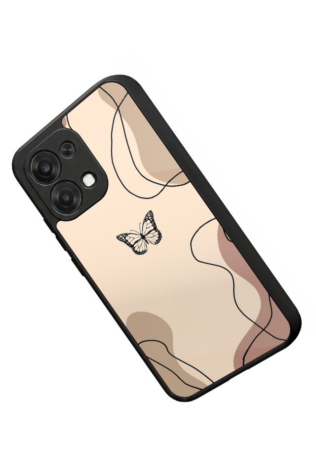 Oppo A6 Pro Uyumlu Kelebek Tasarımlı Glossy Premium Kılıf