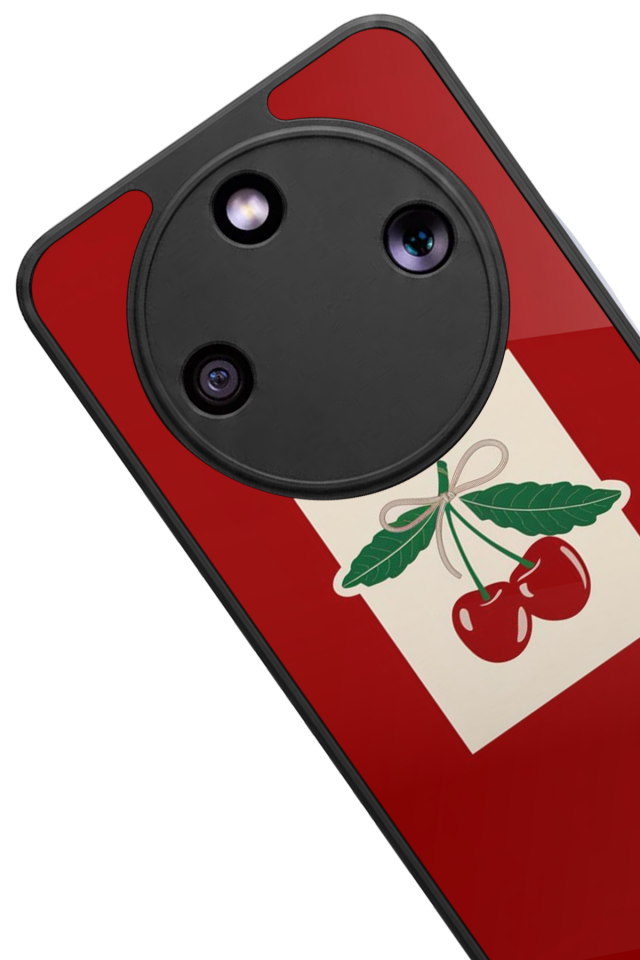 Honor Magic 8 Lite Uyumlu Kiraz Tasarımlı Glossy Premium Kılıf