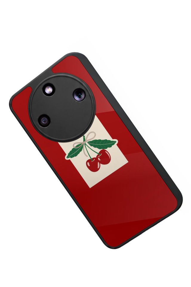 Honor Magic 8 Lite Uyumlu Kiraz Tasarımlı Glossy Premium Kılıf