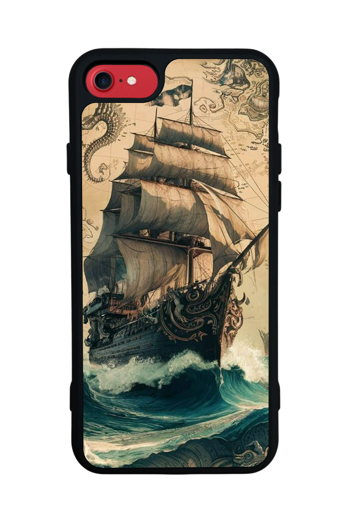 iPhone SE Uyumlu Korsan Tasarımlı Glossy Premium Kılıf