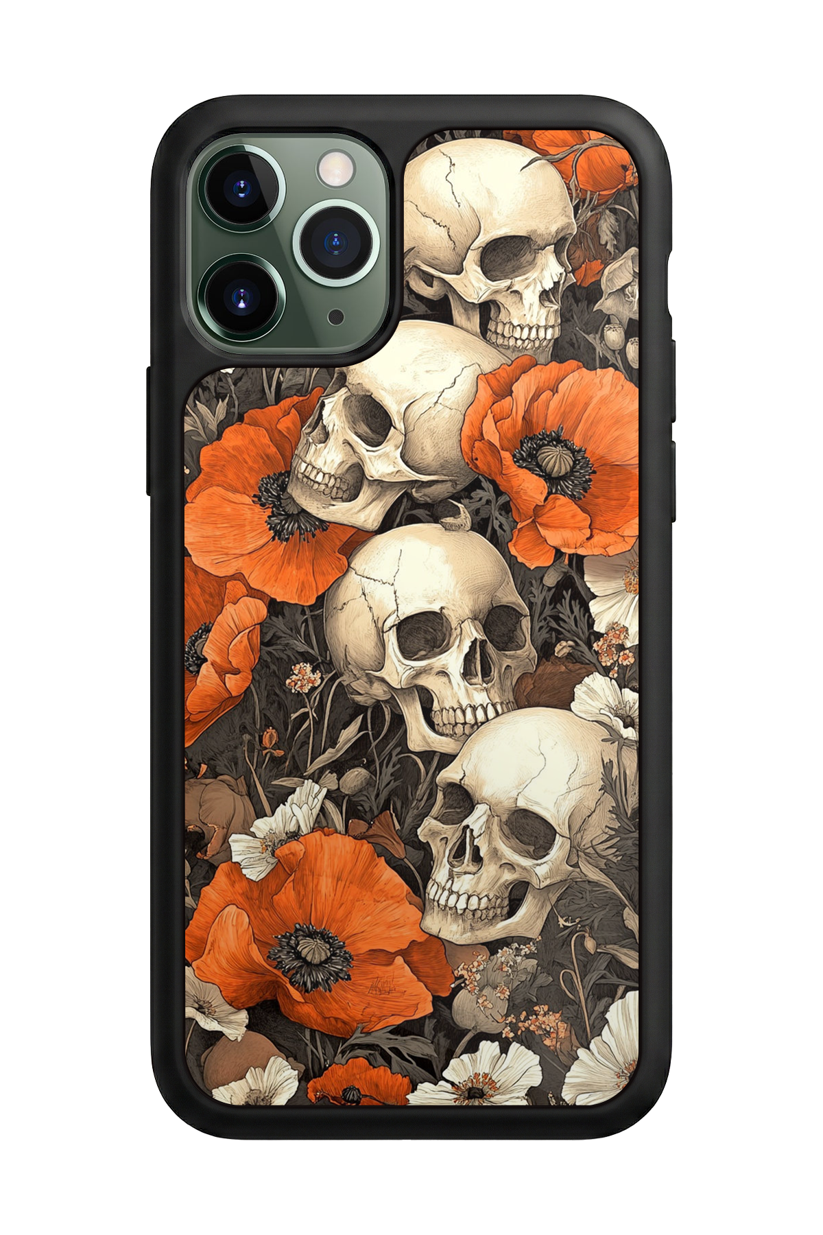 iPhone 11 Pro Max Uyumlu KuruKafa Tasarımlı Glossy Premium Kılıf