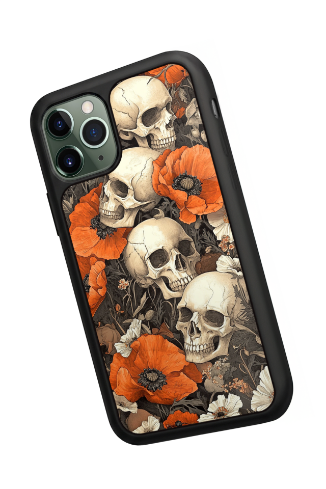 iPhone 11 Pro Max Uyumlu KuruKafa Tasarımlı Glossy Premium Kılıf