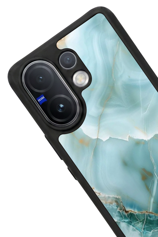 Vivo V60 Uyumlu Mermer Marble Tasarımlı Glossy Premium Kılıf