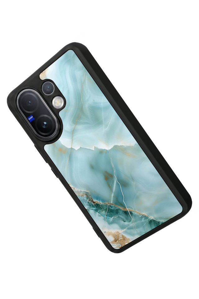 Vivo V60 Uyumlu Mermer Marble Tasarımlı Glossy Premium Kılıf