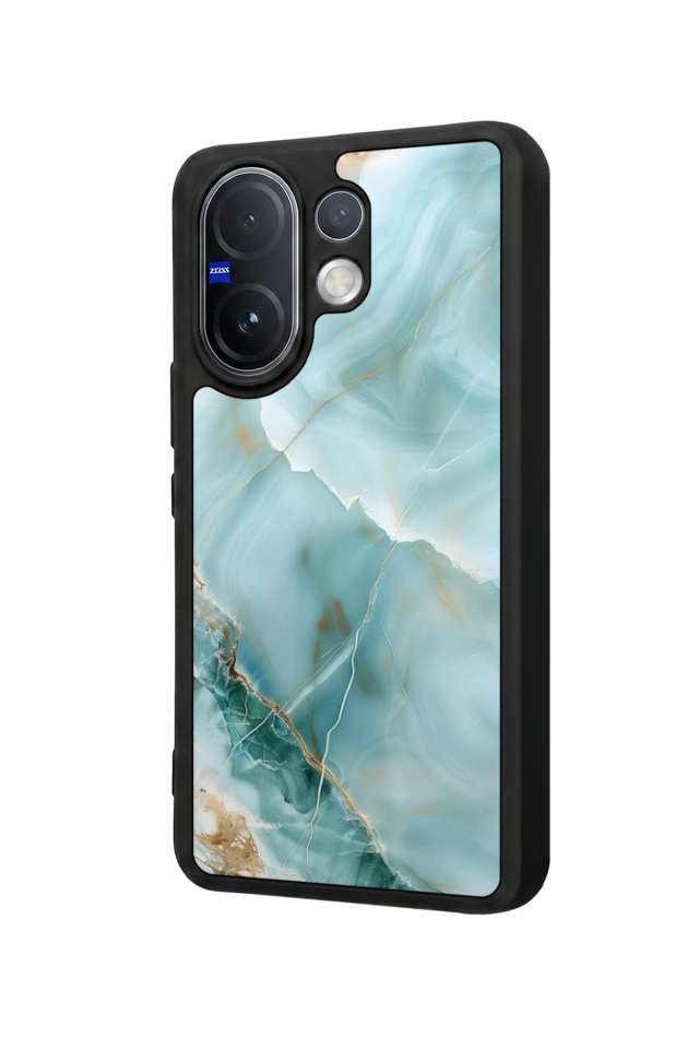 Vivo V60 Uyumlu Mermer Marble Tasarımlı Glossy Premium Kılıf