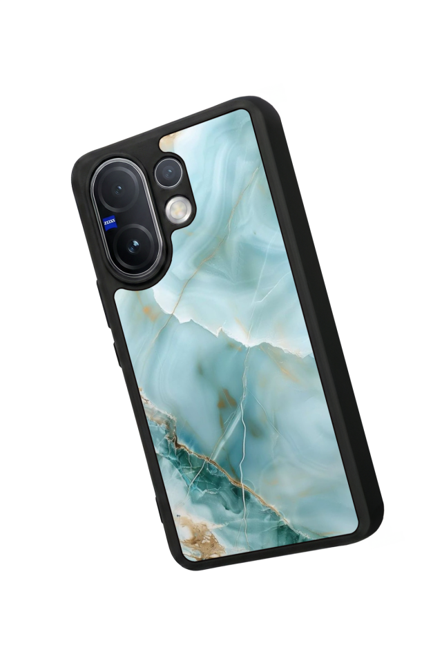 Vivo V60 Uyumlu Mermer Marble Tasarımlı Glossy Premium Kılıf