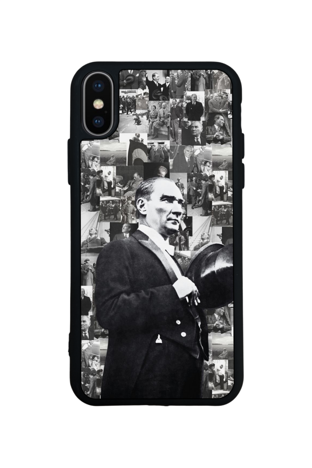 iPhone X/ XS Uyumlu Mustafa Kemal Ataturk Tasarımlı Glossy Premium Kılıf