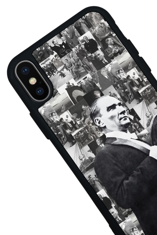 iPhone X/ XS Uyumlu Mustafa Kemal Ataturk Tasarımlı Glossy Premium Kılıf
