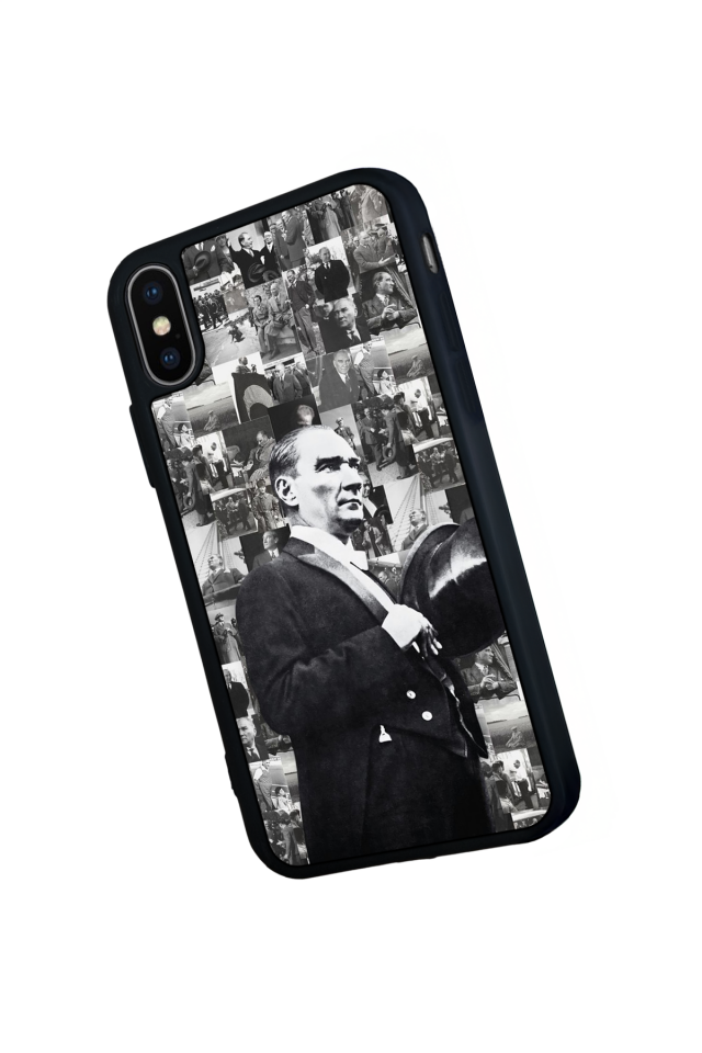 iPhone X/ XS Uyumlu Mustafa Kemal Ataturk Tasarımlı Glossy Premium Kılıf