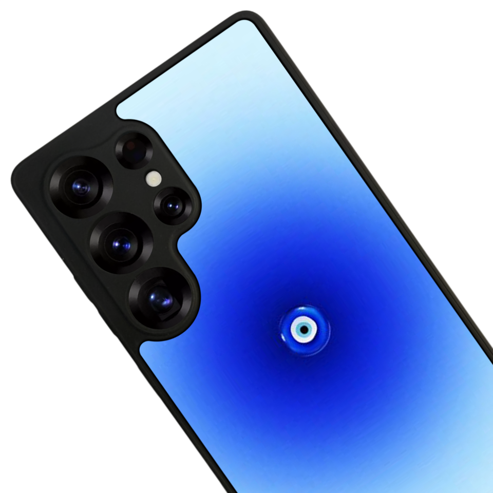 Samsung Galaxy S25 Ultra Uyumlu Nazar Tasarımlı Glossy Premium Kılıf