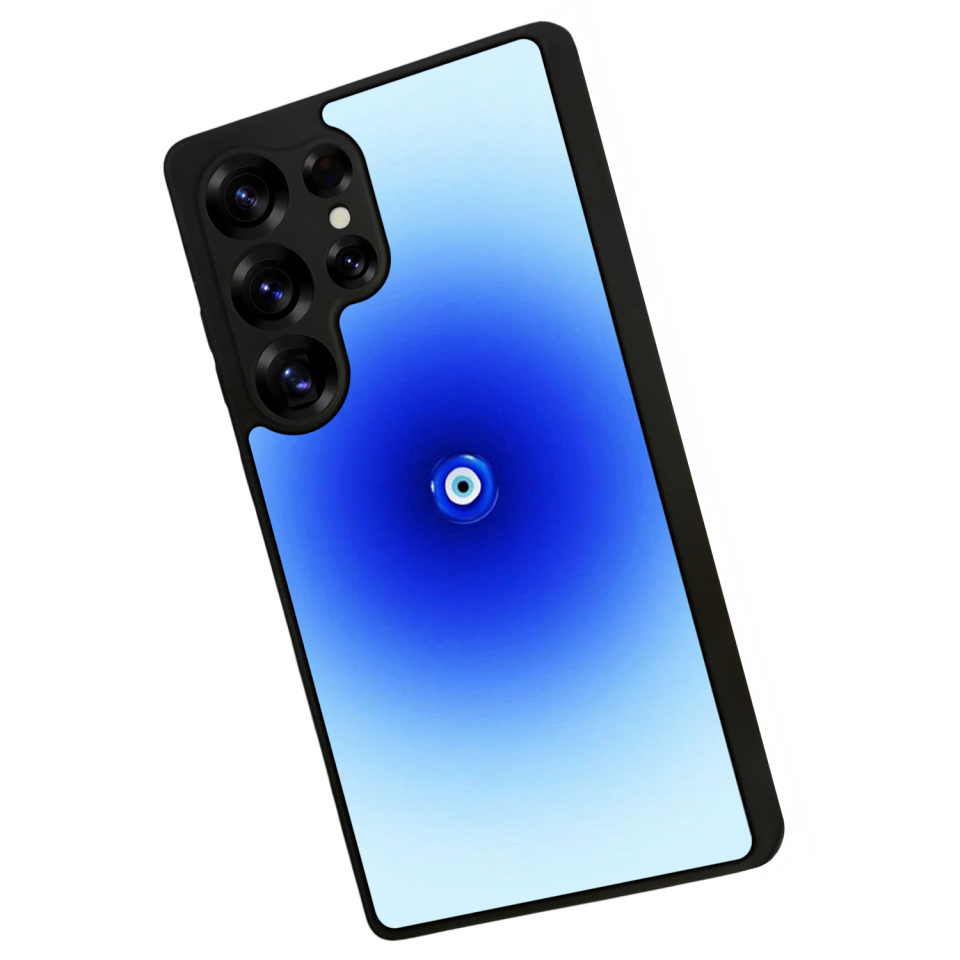 Samsung Galaxy S25 Ultra Uyumlu Nazar Tasarımlı Glossy Premium Kılıf