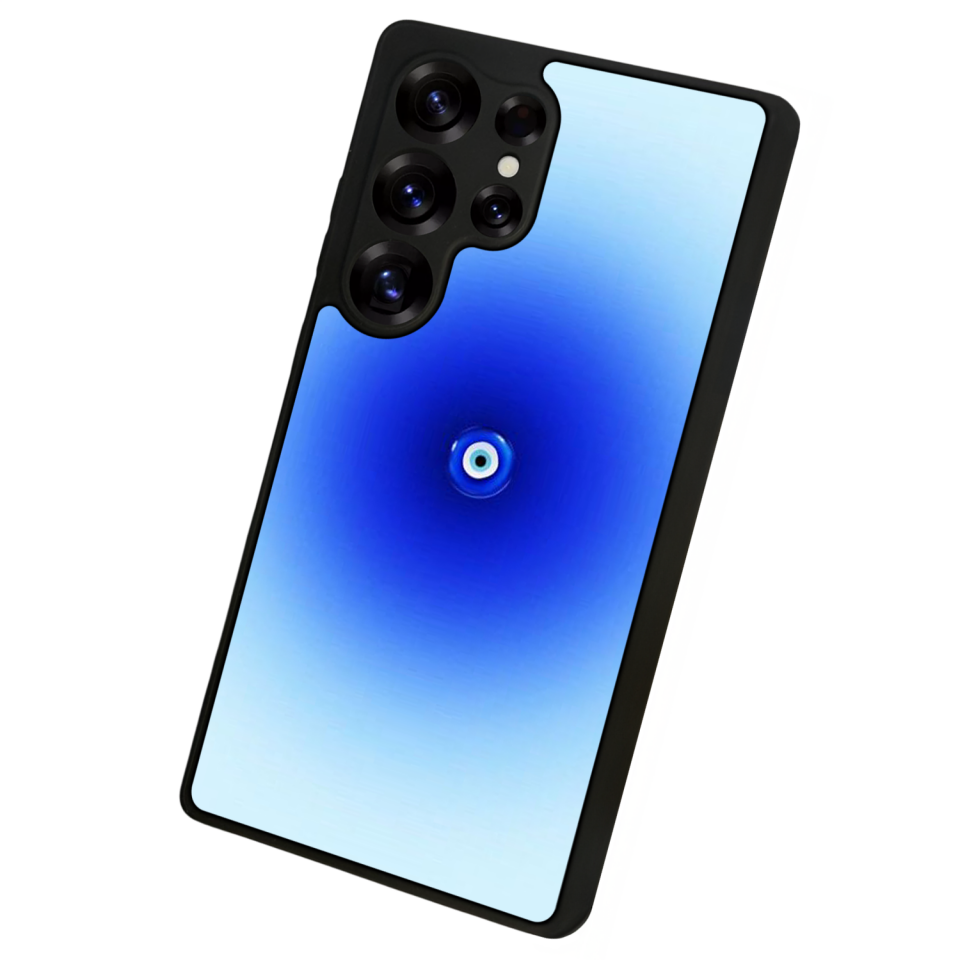 Samsung Galaxy S25 Ultra Uyumlu Nazar Tasarımlı Glossy Premium Kılıf