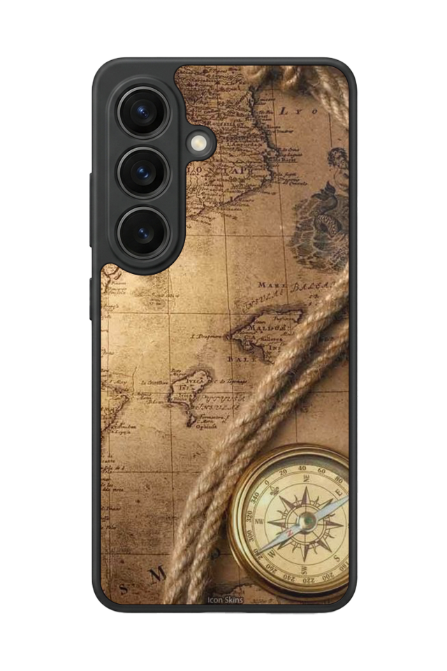 Samsung Galaxy S26 Uyumlu Pusula Tasarımlı Glossy Premium Kılıf