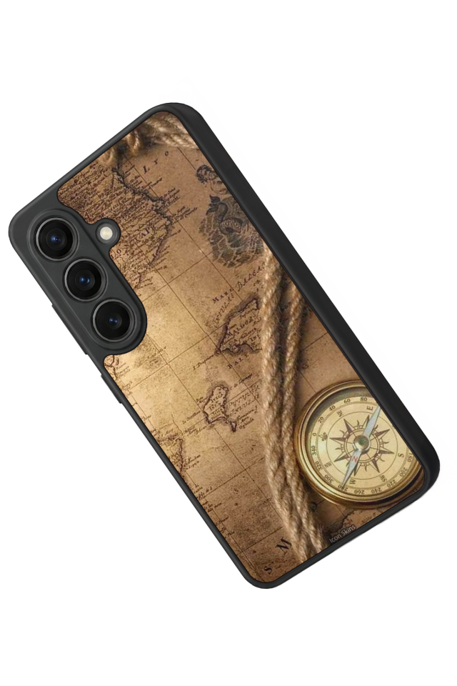 Samsung Galaxy S26 Uyumlu Pusula Tasarımlı Glossy Premium Kılıf