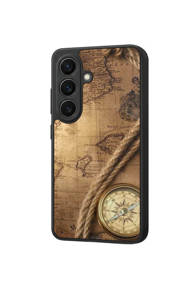 Samsung Galaxy S26 Uyumlu Pusula Tasarımlı Glossy Premium Kılıf