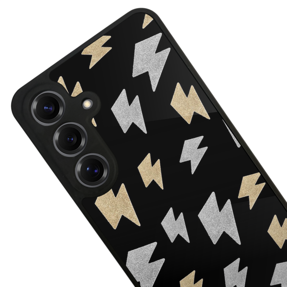 Samsung Galaxy S25 Uyumlu Simsek Tasarımlı Glossy Premium Kılıf