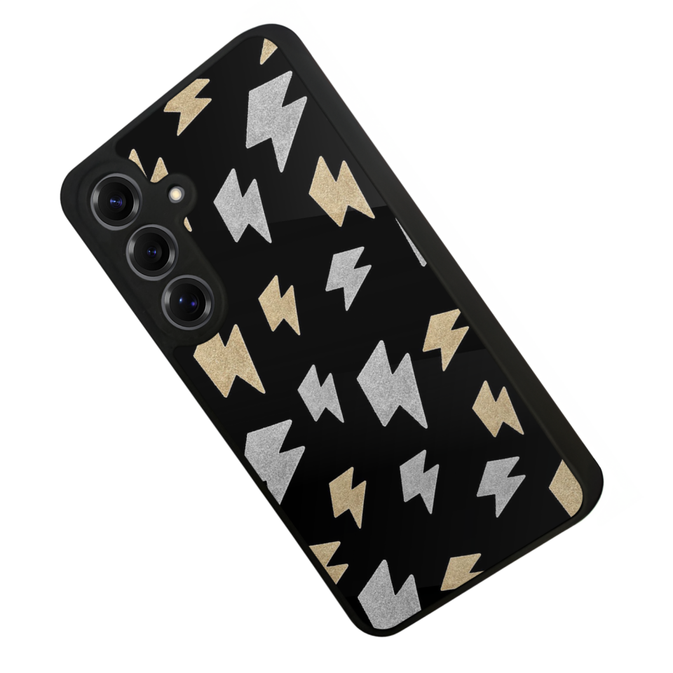 Samsung Galaxy S25 Uyumlu Simsek Tasarımlı Glossy Premium Kılıf