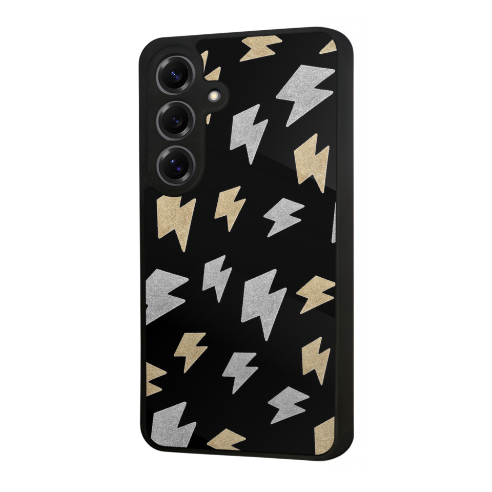 Samsung Galaxy S25 Uyumlu Simsek Tasarımlı Glossy Premium Kılıf