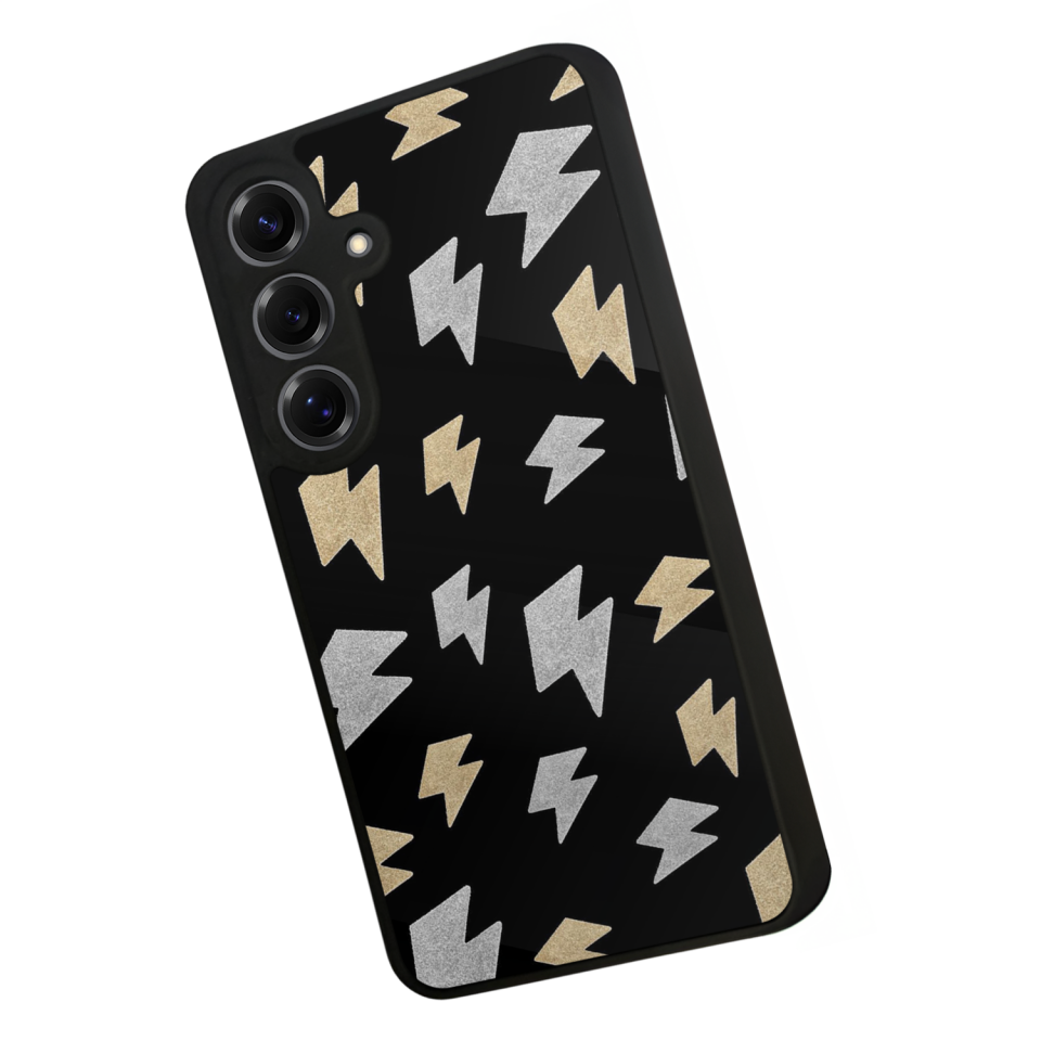 Samsung Galaxy S25 Uyumlu Simsek Tasarımlı Glossy Premium Kılıf